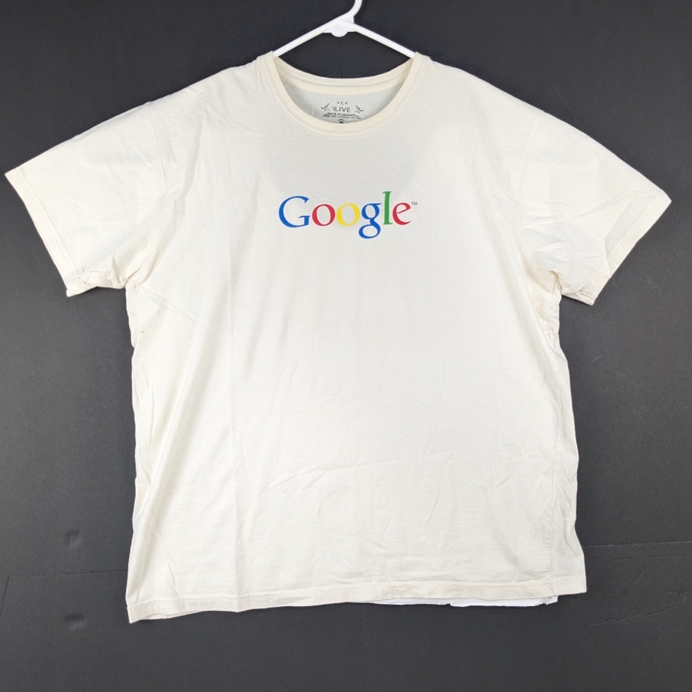Google Live Light Yellow Unisex Adult Size Large Tshirt